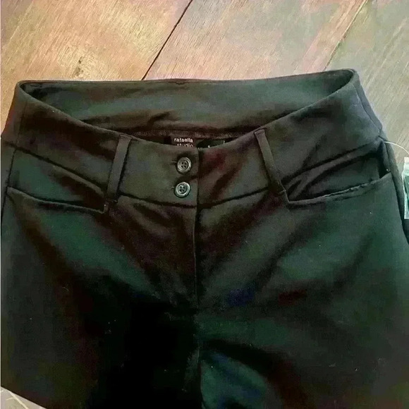 NWT Black Knit Wide Leg Pants Curvy Fit - Picture 2 of 8